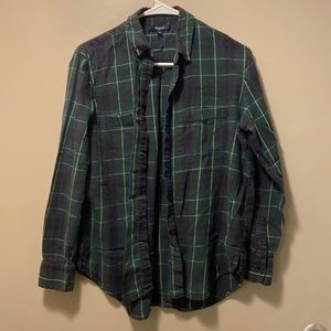 Green and yellow fall flannel